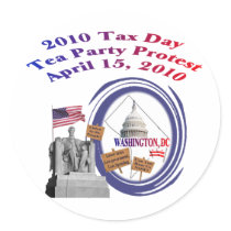 2010 Tax Day Tea Party Protest – Lincoln Memorial Stickers