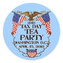 2010 Tax Day Tea Party Round Sticker