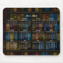 2011-2012 Library Books Teacher School Calendar Mouse Pads