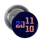 2011 american USA flag New Year's party Pin