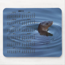 2011 Baby Seal Calendar Mousepad