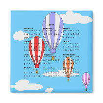 2011 Balloon Calendar Magnet