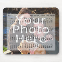 2011 Calendar Custom Photo Mousepad Add your Photo