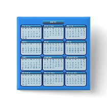 2011 Calendar In Blue Pin