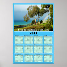 2011 Calender Poster With Rural View And Rainbow