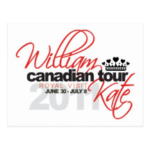 2011 Canadian Tour - William & Kate Wedding Postcards