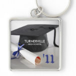 2011 Cap and Tassel Custom Graduation Keychain Gif