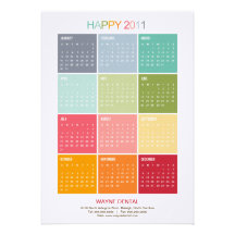 2011 cartes lumineuses de calendrier d'affaires -  invitation personnalisée