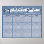 2011 Cool Blue Ducks Calendar Poster