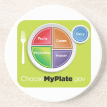 2011 Food Pyramid Choose My Plate coaster
