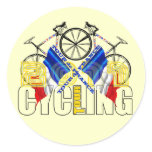 2011 French Cycling Tour Round Stickers