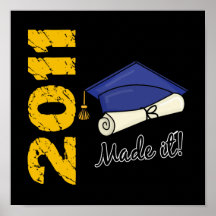 2011 Graduation Cap Poster