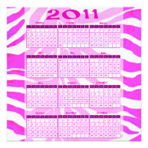 2011 invitations de partie de calendrier