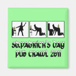 2011 Irish pub crawl Fridge Magnets
