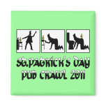 2011 Irish pub crawl Fridge Magnets