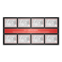 2011 Memories New Year Collage Red Black Picture Card