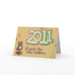 2011 New Year Wisdom insight growth fun owl art cards