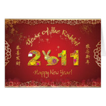 2011 nouvelles années chinoises heureuses - année  cartes