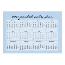 2011 Pink Flowering Branch Pocket Calendars Business Card Templates