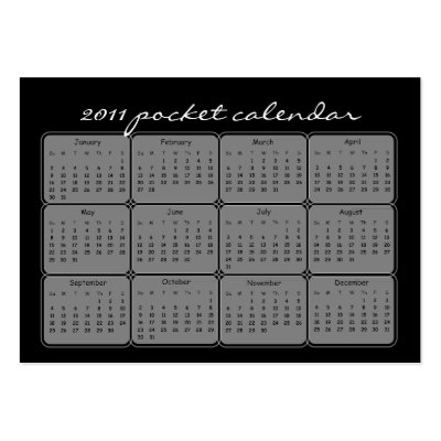 2011 Sunset Pocket Calendars by StriveDesigns