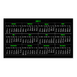 2011 Wallet Calendar Pocket Card Business Card Template
