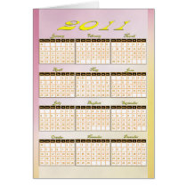 2011 Year at a Glance Calendar