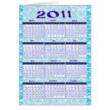 2011 Year at a Glance Calendar Cards