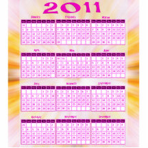2011 Year at a Glance Calendar Cut Out