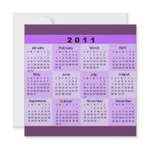 2011 Year at a Glance Calendar Invitation