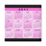 2011 Year at a Glance Calendar