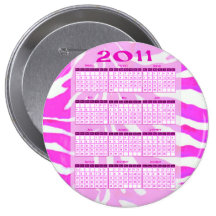2011 Year at a Glance Calendar Pinback Button