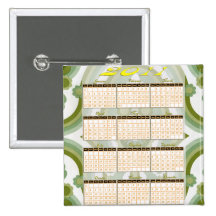 2011 Year at a Glance Calendar Pinback Buttons