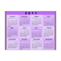 2011 Year at a Glance Calendar