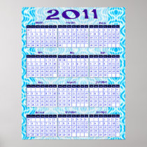 2011 Year at a Glance Calendar Poster  Print