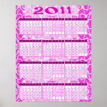 2011 Year at a Glance Calendar Poster  Print
