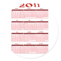 2011 Year at a Glance Calendar