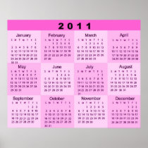 2011 Year at a glance Poster Print