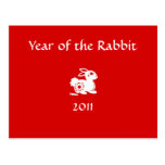 2011 Year of the Rabbit Chinese Papercut Postcard