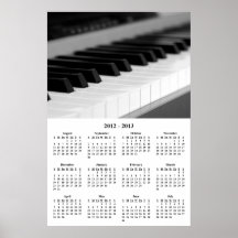 2012-2013 School Year Music Teacher Wall Calendar Posters
