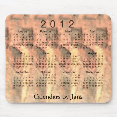 2012 3D Calendar Mouse Pad by Text_Me