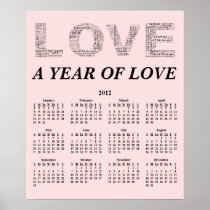 2012: A Year of Love Wall Calendar