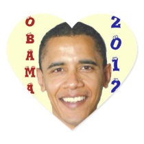 2012 BARACK OBAMA_ HEART STICKERS