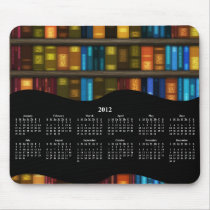 2012 Book-Lovers Library of Books Yearly Calendar Mousepads