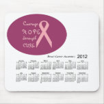 2012 Breast Cancer Calendar mousepads