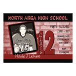 2012 Brickwork Graffiti Red Personalized Invite