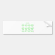 2012 Calendar Bumper Stickers