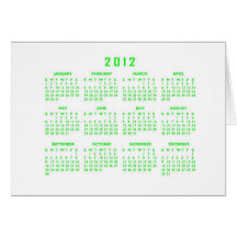 2012 Calendar Card