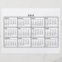 2012 Calendar Full Color Flyer