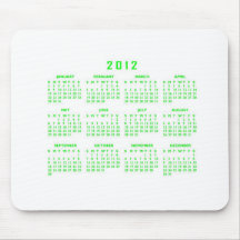 2012 Calendar Mouse Pad