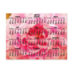 2012 Calendar - Pink Painted Peony Postcard
